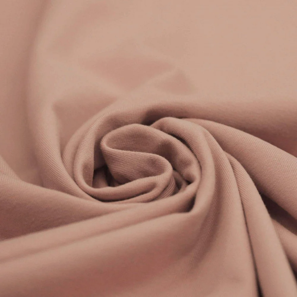 Bomuldsjersey Stof Dusty Pink