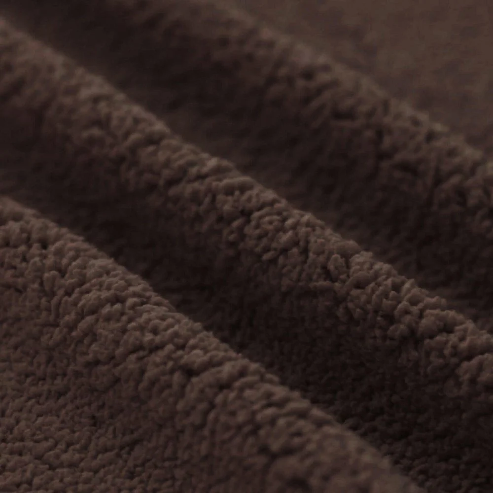 Curly Teddy Fabric Chocolate Brown