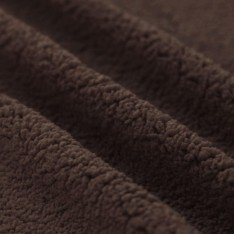 Curly Teddy Fabric Chocolate Brown