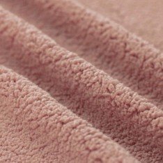 Curly Teddy Fabric Dusty Pink