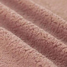 Curly Teddy Fabric Dusty Pink