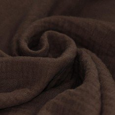 Double Gauze Fabric Chocolate Brown