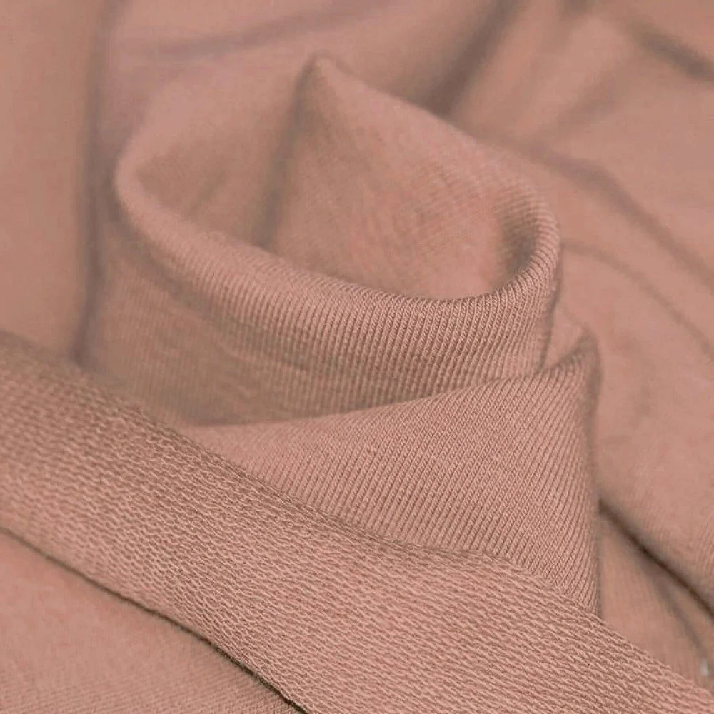 French Terry Stof Dusty Roze