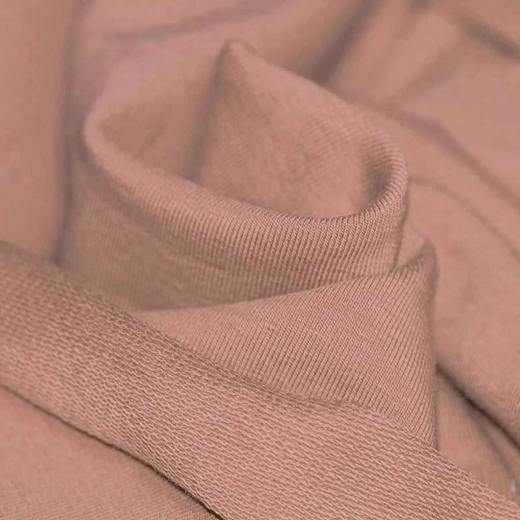 French Terry Stof Dusty Roze
