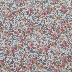 Jersey Coton Impression Numérique - Vintage Floral Vieux Mauve