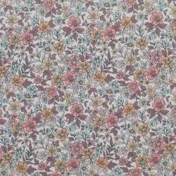 Jersey Coton Impression Numérique - Vintage Floral Vieux Mauve