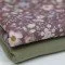 Bomuldjersey Digital Print - Vintage Blomstermotiver Mauve - (Bomuldjersey Digitaltryk)