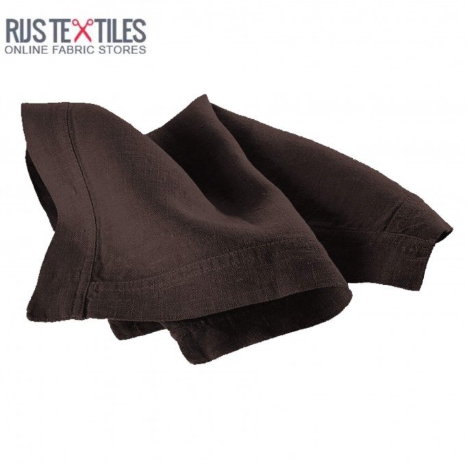 Tessuto Lino Marrone Scuro - (Tessuti Di Lino)
