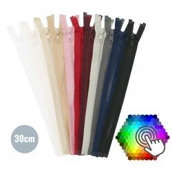 VISLON Cerniera Lampo Divisibile YKK 30CM 5 Colori x 10 Pezzi Pacchetto 