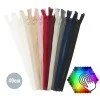 VISLON Divisible Zipper YKK 40CM 5 Colors x 10 Pieces Package