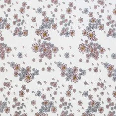 Poplin Katoen Digitale Print - Bloembladeren Ecru