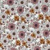 Jersey Di Cotone Stampa Digitale - Margherita Vintage Argilla Rosa