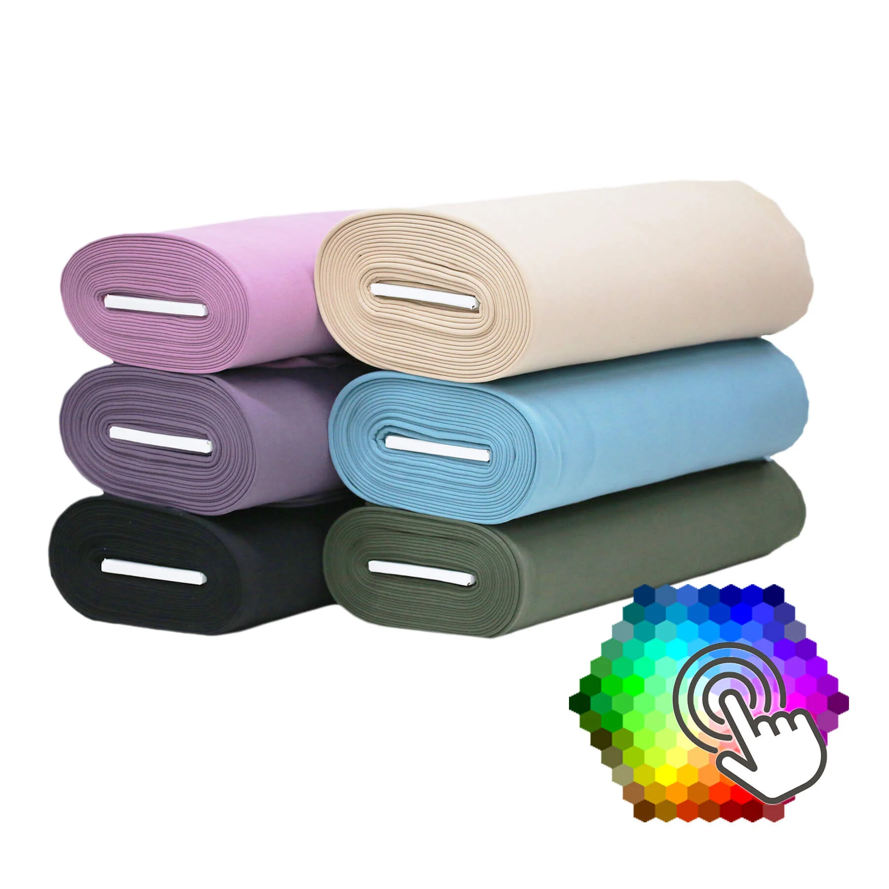 Joggingstof Brushed 6 Kleuren 12 Meter Pakket