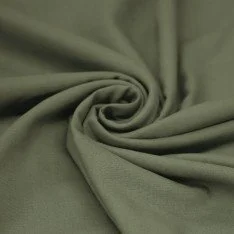 Tissu Lin Viscose Fil Flammé Armée Verte