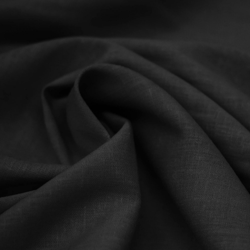Leichte Leinen Viskose Slub Stoff Schwarz