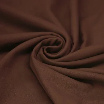 Tkanina Len z Wiskozą Brązowy