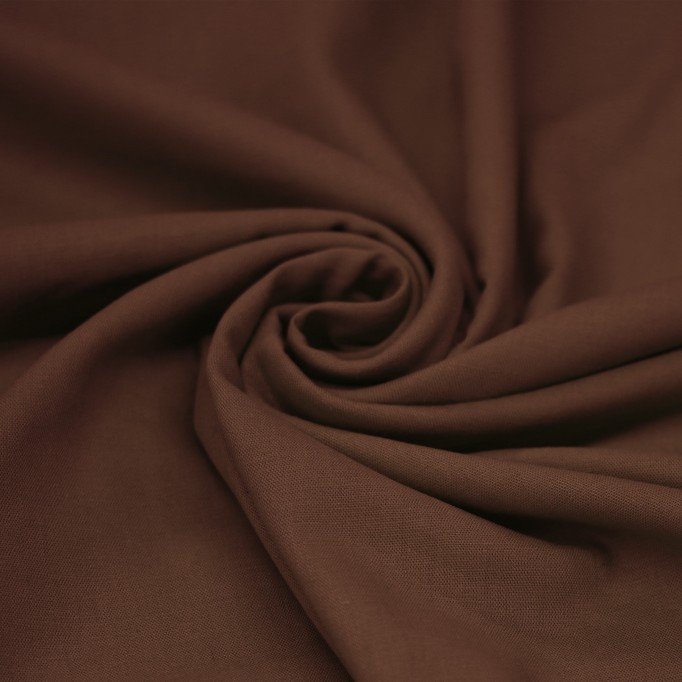 Letvægts Viskose Hør Slub Stof Brun - (Fashion Stoffer)