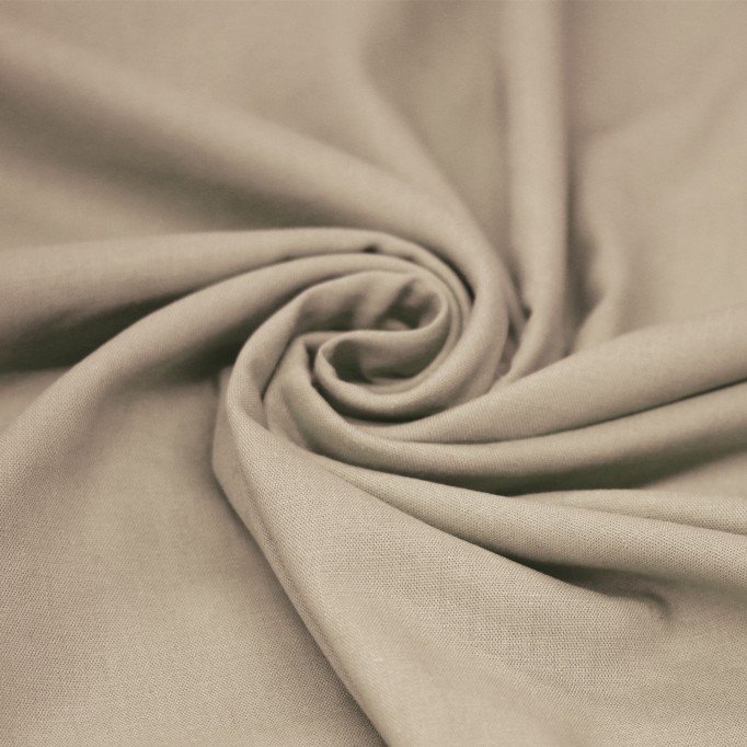 Tessuto Di lino Viscosa Slub Beige Scuro - (Tessuti Moda)