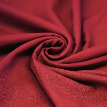 Lightweight Linen Viscose Slub Fabric Dark Red - (Fashion Fabrics)