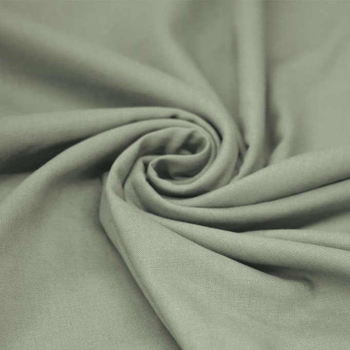 Tissu Lin Viscose Fil Flammé Vert Poussiéreux - (Tissus De Mode)