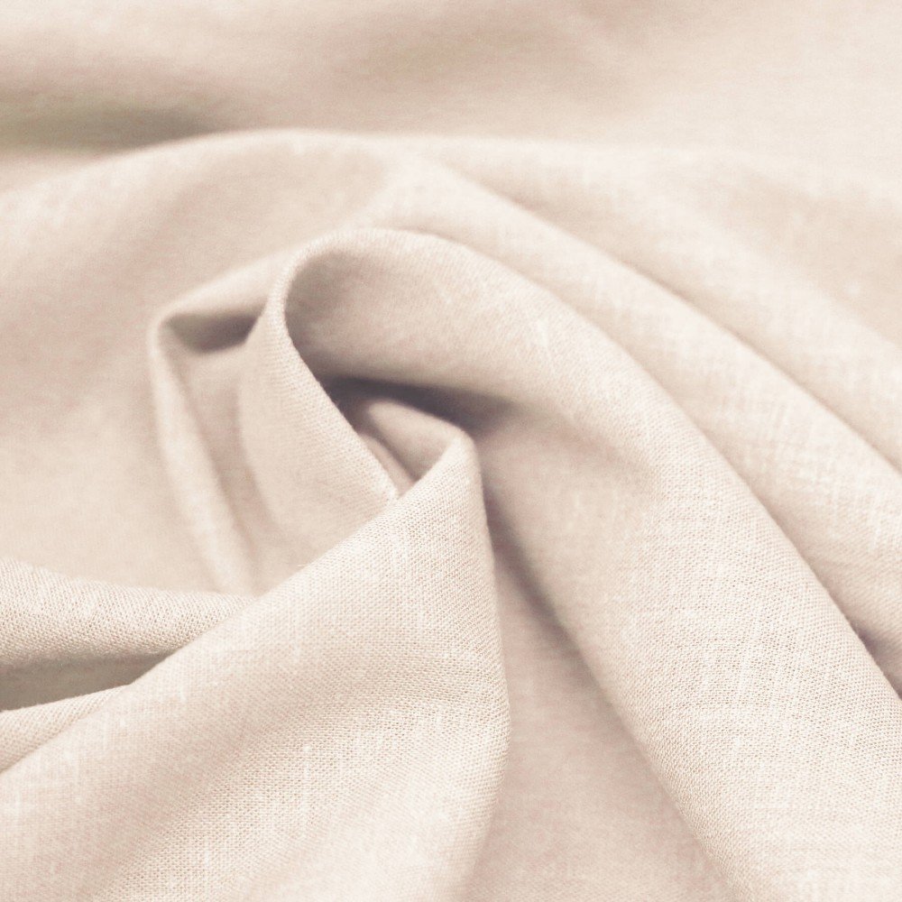 Leichte Leinen Viskose Slub Stoff Hellbeige