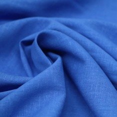 Tissu Lin Viscose Fil Flammé Cobalt 