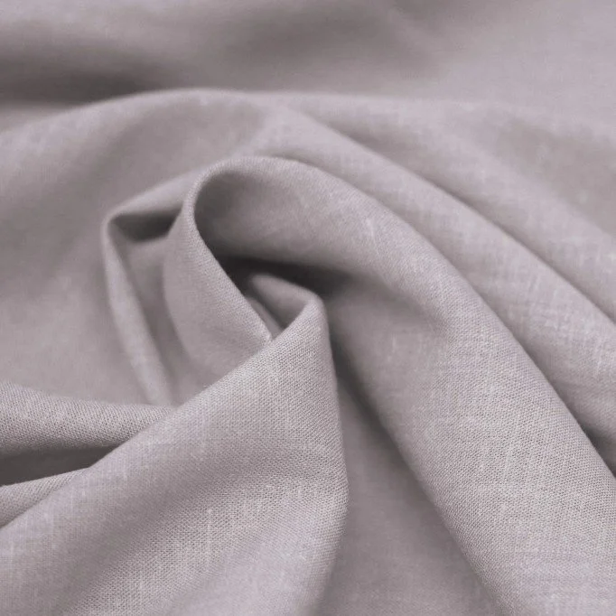 Tissu Lin Viscose Fil Flammé Gris Clair - (Tissus De Mode)