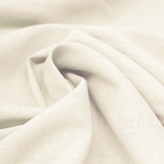 Lichtgewicht Linnen Viscose Slub Stof Naturel Beige Lichtgewicht Linnen Viscose Slub Stof Naturel Beige - (Modestoffen)