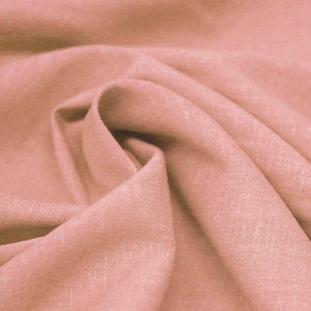 Leichte Leinen Viskose Slub Stoff Nude Rosa