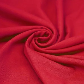 Tkanina Len z Wiskozą Czerwony