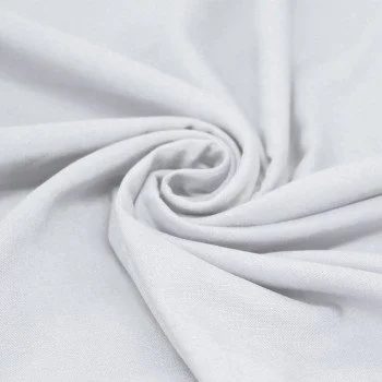 Letvægts Viskose Hør Slub Stof Hvid