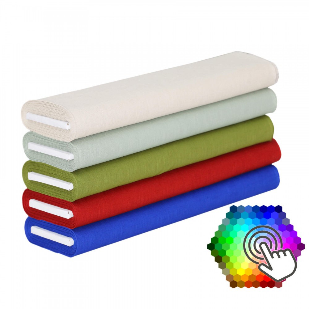 Linen Fabric (Enzymwashed) 5 Colors 12 Metre Package Linen Fabric (Enzymwashed) 5 Colors 12 Metre Package