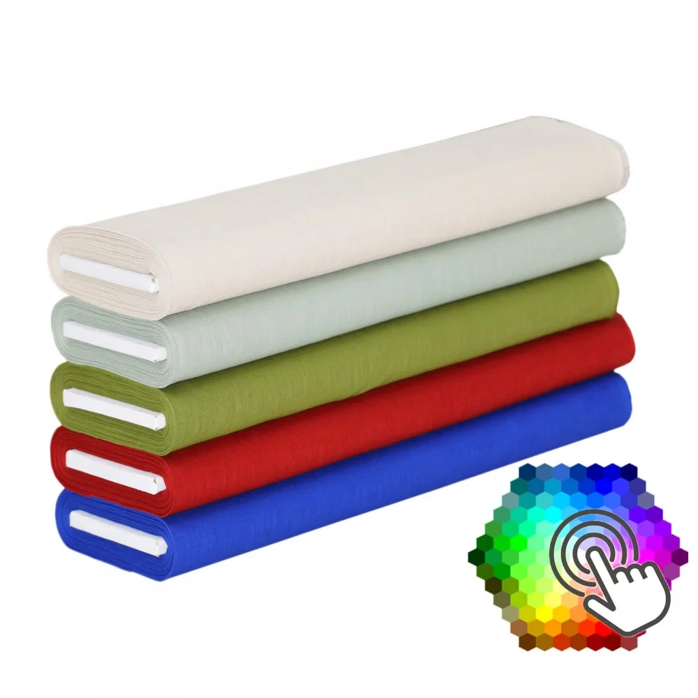 Tessuto Lino (Enzymwashed) 5 Colori 12 Metri Pacchetto Tessuto Lino (Enzymwashed) 5 Colori 12 Metri Pacchetto