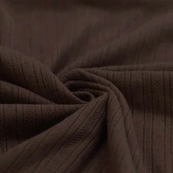 Tissu Jersey Pointoille (Rayures) Brun Chocolat Tissu Jersey Pointoille (Rayures) Brun Chocolat