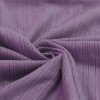 Pointelle Jersey Stof (Strepen) Dusty Paars