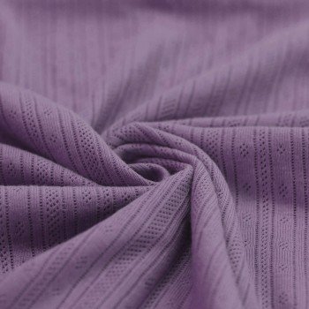 Tessuto A Maglia Pointoille (Strisce) Viola Polveroso Tessuto A Maglia Pointoille (Strisce) Viola Polveroso