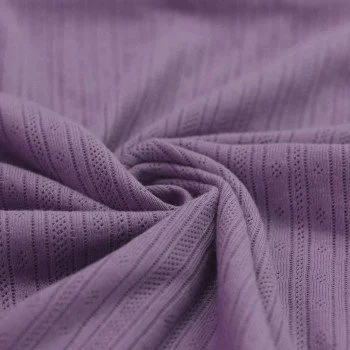Tissu Jersey Pointoille (Rayures) Violet Poussiéreux Tissu Jersey Pointoille (Rayures) Violet Poussiéreux