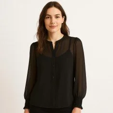 Chiffon Fabric Black