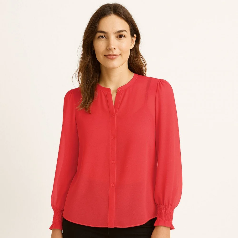Chiffon Stof Rood Chiffon Stof Rood - (Chiffon Stoffen )