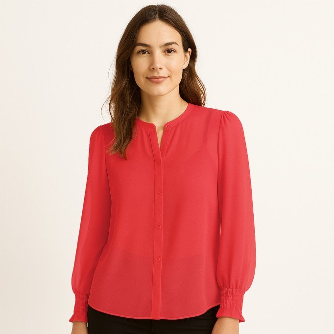Chiffon Fabric Red - (Chiffon Fabric)