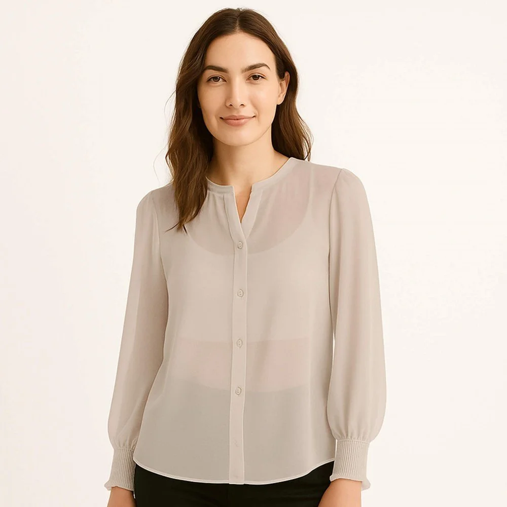Chiffon Stoff Beige Chiffon Stoff Beige - (Chiffon Stoffe)