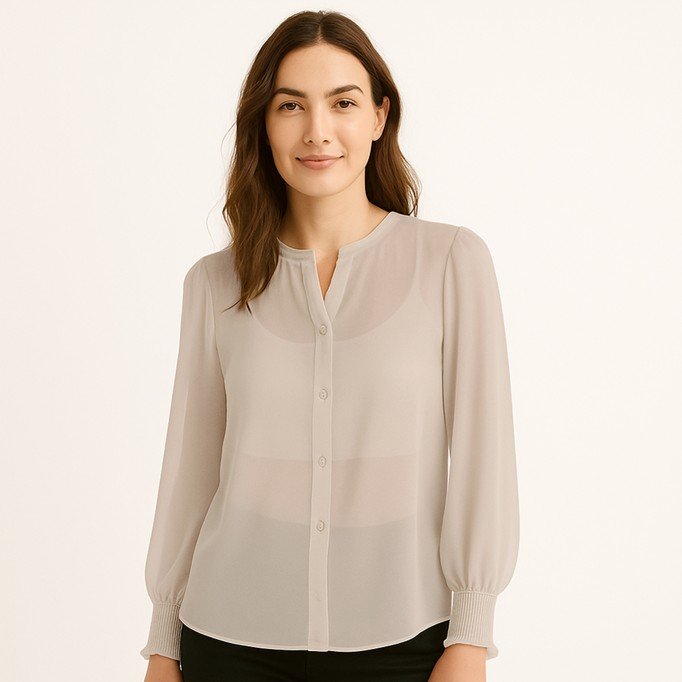 Chiffon Fabric Beige  - (Chiffon Fabric)