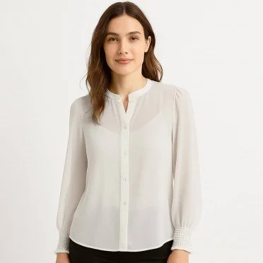 Tessuto Chiffon Ecru - (Tessuti Chiffon)