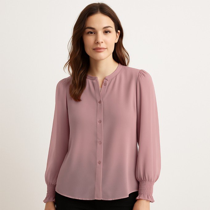 Chiffon Stoff Altrosa  - (Chiffon Stoffe)