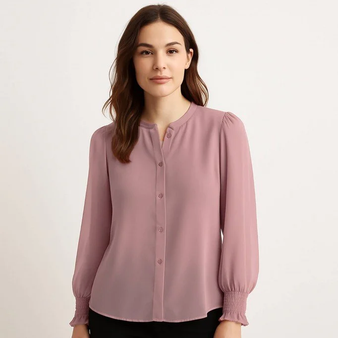 Tessuto Chiffon Rosa Antico - (Tessuti Chiffon)
