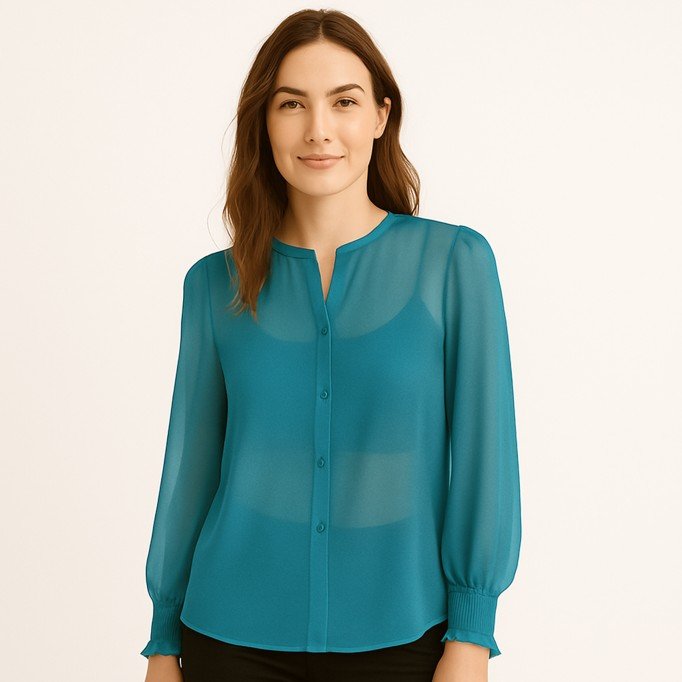 Chiffon Fabric Petrol - (Chiffon Fabric)