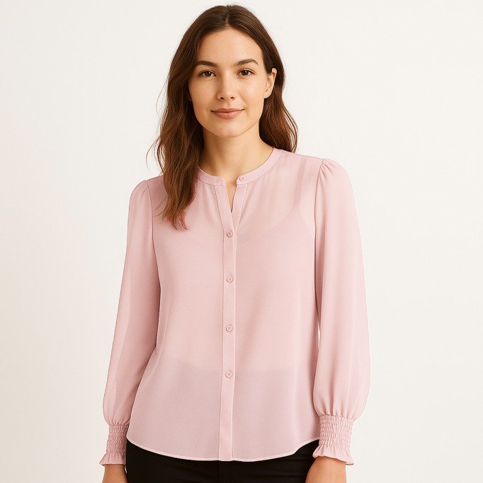Chiffon Stof Rose - (Chiffon Stoffen )