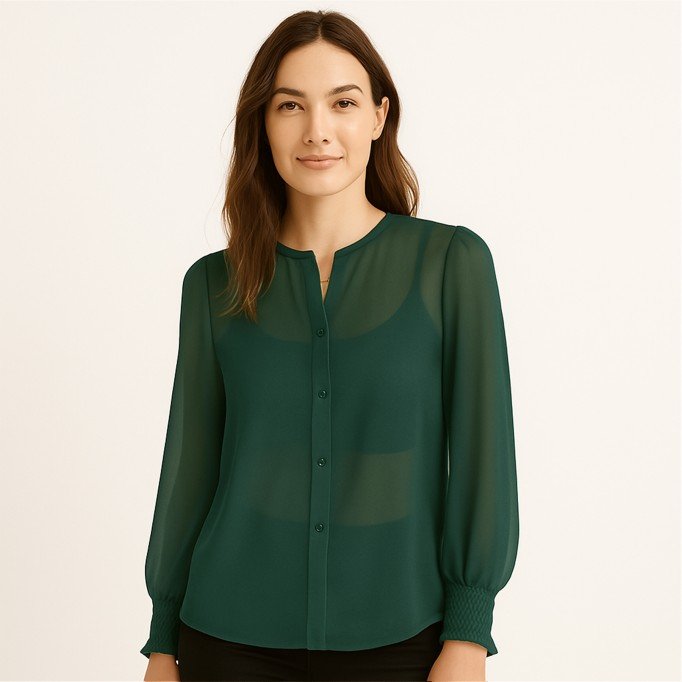 Chiffon Fabric Dark Green - (Chiffon Fabric)