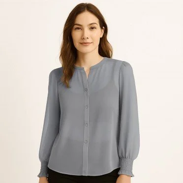 Chiffon Stoff Grau - (Chiffon Stoffe)