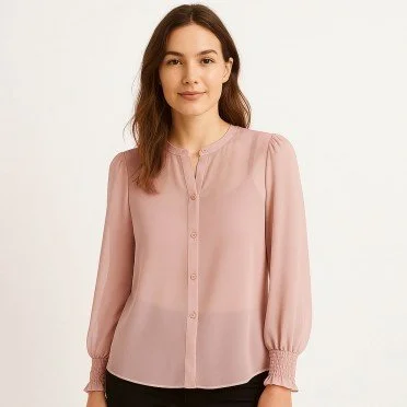 Chiffon Stof Nude Roze - (Chiffon Stoffen )